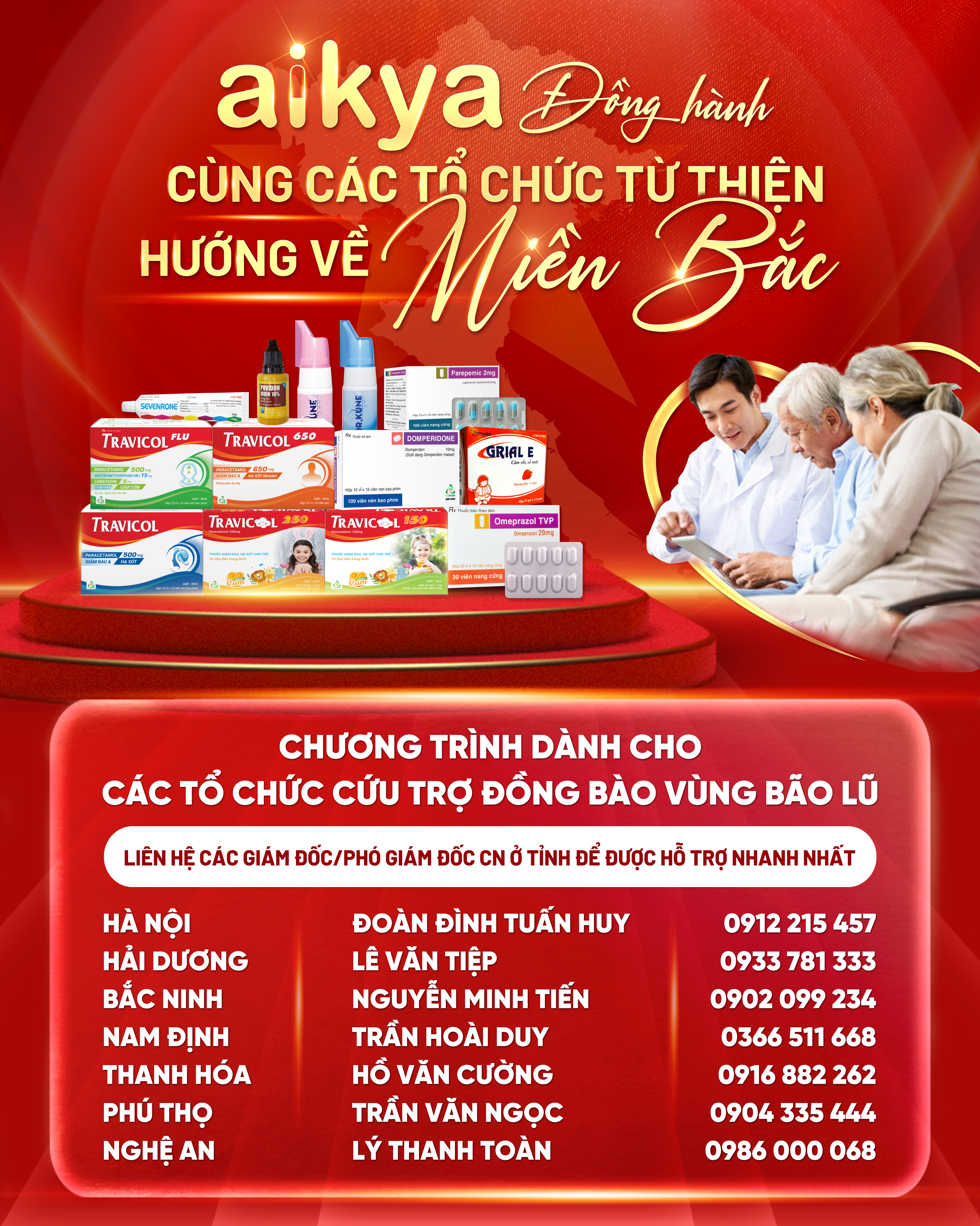 AIKYA CHUNG TAY SẺ CHIA, CHƯƠNG TRÌNH BÁN HÀNG KHÔNG LỢI NHUẬN – MUA THUỐC GIÁ TỪ THIỆN DÀNH CHO CÁC TỔ CHỨC CỨU TRỢ ĐỒNG BÀO VÙNG BÃO LŨ